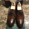 SOLD~EUC Crockett & Jones Westfield Brown Captoe Semi Brogue Oxfords UK11 US 12 D