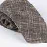 *SOLD* Vanda Fine Clothing Brown Linen-Cotton Textured Tie - 3.25" wide