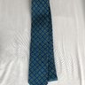 BNWOT Drake's Blue Tie with Green Square Print