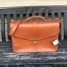 Frank Clegg Lock Briefcase in Cognac (NWT Factory Second)