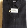 * SOLD * PRICE DROP NWT Eidos Navy/Black Plaid Flannel Shirt fits size Large (tagged Medium)