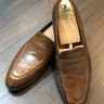 John Lobb Fencote Loafers in Parisian Brown Misty Calf - Size 10E (Medium)