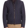 NWT Luciano Barbera Navy Wool Quilted Jacket 38R and 42R MSRP $2,000