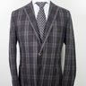 SOLD! NWT BAGNOLI SARTORIA NAPOLI Dark Brown Windowpane Flannel Blazer US42/EU52