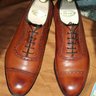 SOLD! Edward Green 202 UK 6F US 6.5E chestnut calf brogue oxford Canterbury