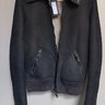 BNWT Dacute Italy Leather Shearling Jacket 36