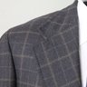 EIDOS Napoli Cashmere/Wool Lorenzo Cut (No Man Walks Alone) Window Pane Check Plaid Patch Pocket