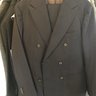 Mens Suit Supply Suit- Havana Navy Plain- Double Breasted- 42R- Perfect Condition
