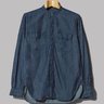 * PRICE DROP * Engineered Garments Indigo 6 oz Denim Banded Collar Shirt Size Large, BNWT