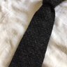 Eidos Knitted Tie Charcoal Grey (Marled Wool) BNWT