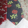 Thomas Pink Woven Silk Twill Falling Roses Tie