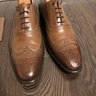 Loding Tan Wingtip Oxfords 8.5UK