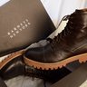 Barneys New York dark brown boots Lug soles 9.5 Italy