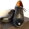 Barneys New York black leather bluchers Lug soles 9.5 Italy