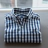 LUXIRE Ultimate Navy Gingham Oxford S
