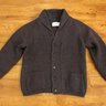 Epaulet Handknit Heirloom Shawl Collar Cardigan - Size 38 (Medium) - Purple