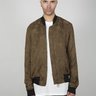 Song for the mute khaki floral ribbed bomber jacket