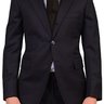 NWT SARTORIA PARTENOPEA SOLID NAVY 100% WOOL 40R 3-ROLL-2 SUIT HANDMADE IN ITALY
