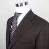 SOLD! NEW CESARE ATTOLINI Handmade Brown Pinstripe Suit Wool Super 120's US40 42/EU50