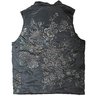 SOLD❗️BY WALID Black Kimono Silk Floral Embroidery Gilet Waistcoat Vest NEW M