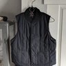 Engineered Garments Primaloft Fridge Vest in Black Weather Poplin.