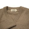 [SOLD] HERMÈS Cashmere Grey V-neck Sweater. Made in Scotland - M/L