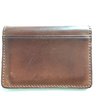 SOLD Horween shell cordovan card wallet w/ external slot Bespoke