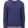 *SOLD* NWOT Inis Meain Mixed-Stitched Cosmo (Blue/Purple) Merino Wool Sweater - Size Small