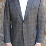J. Hilburn Brown Check Sport Coat 42L Zegna Fabric - Like SuitSupply