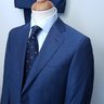 Navy blue Pal Zileri summer suit 48R EU / 38R US. Wool / linen / mohair mix