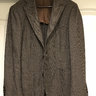 Ring Jacket x Guji Brown Navy Houndstooth Light Tweed Jacket 38R