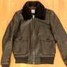 TOJ A2 Bomber Leather Jacket, Brown Lambskin - fits size M or 38-40