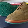 TRICKER'S BOURTON 9,5UK 44 FIT.5 LIGHT GREEN SUEDE GREEN DAINITE SOLE MADE IN ENGLAND NEW