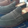 TRICKER'S GIACOMO 10 44 GREEN SUEDE TRIPLE LEATHER SOLE MADE IN ENGLAND USED