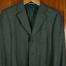 38R Canali Proposta Super 120 Green check 3 btn patch pocket jacket