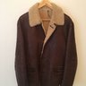 Jil Sander Shearling Brown Leather Coat 52 XL