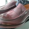 PS Paul Smith mocassino 10/44 but like 10C 44 Burgundy Leather Rubber sole NEW