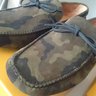 CARSHOE Camo Handmade tg.10 44,5 Camo green tones sewn entirely by hand in Italy NEW