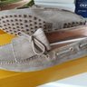 CARSHOE Handmade tg.37 Begie suede sewn entirely by hand in Italy NEW
