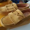 CARSHOE HAND MADE TG.37 WOMAN OCRA SUEDE SEWN ENTIRELY BY HAND IN ITALY NEW