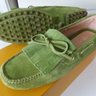 CARSHOE HANDMADE TG.37,5 ACID GREEN SUEDE SEWN ENTIRELY BY HAND IN ITALY NEW