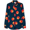 SOLD❗️PAUL SMITH Slim Fit Navy Peaches Print Cotton Shirt NEW M