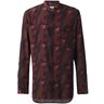 SOLD❗️PAUL SMITH Relaxed Dinosaur Print Shirt Band Collar Black Cupro L