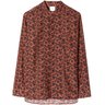 SOLD❗️PAUL SMITH Relaxed Floral Print Shirt Band Collar Brown Cupro S