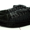 Ann Demeulemeester Black Suede Sneakers with Silk Detailing - 11-11.5 US