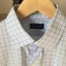 *SOLD* Proper Cloth Light Blue Tattersall Hidden Button Down Collar Shirt - Size 39 / 15.5