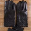 BOTTEGA VENETA brown cashmere-lined intrecciato leather gloves - Size 8.5 / Small - NWT