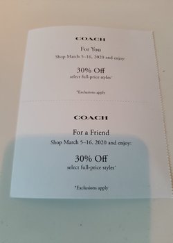 30% off Coach