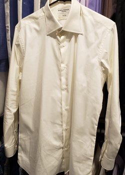 Spier and MacKay Custom Off White Fine Twill Dress Shirt