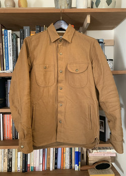 *SOLD* ROGUE TERRITORY 15OZ SERVICE SHIRT - COPPER SELVEDGE CANVAS, LARGE